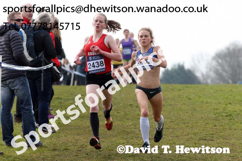 Womens under-20s 2016 Inter Counties Cross Country Champs. and Cross Challenge Final, Cofton Park, Birmingham. Photo: David T. Hewitson/Sports for All Pics